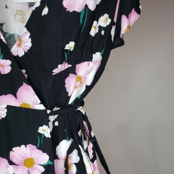 NWT Aqua Floral Print Wrap‎ Dress - Picture 5 of 8